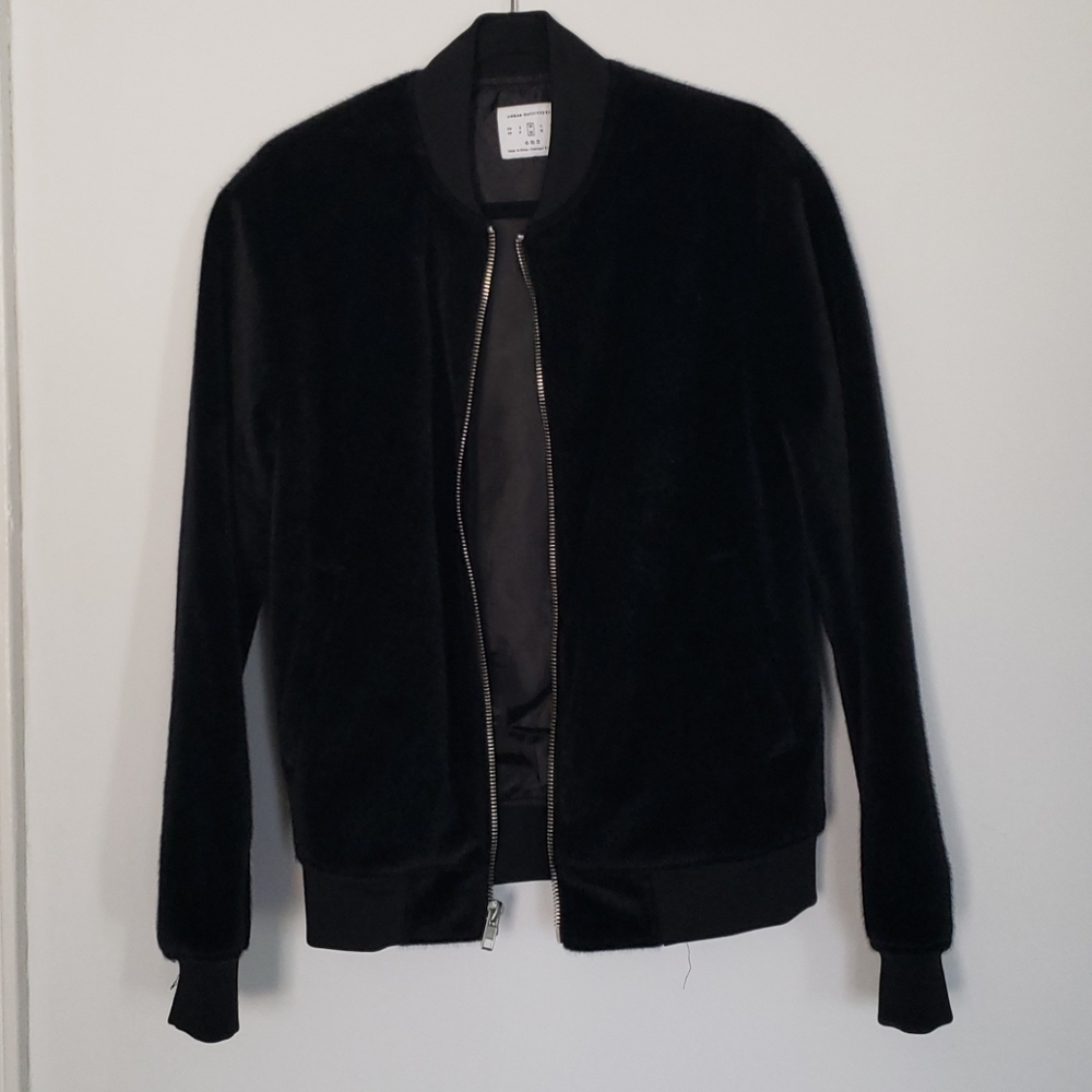 Faux fur bomber jacket